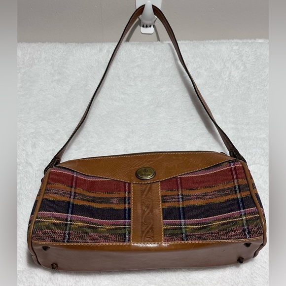 Antigua Handbags - Antigua Pro Cuero Guatemala Woven Tapestry & Leather Handbag